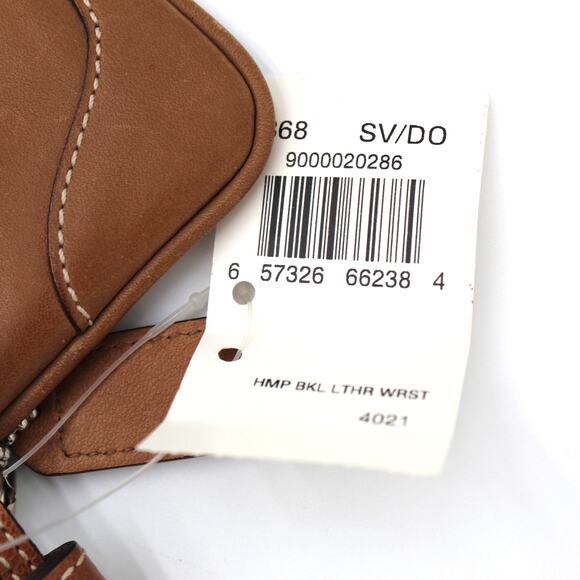 Coach Hamptons Buckle Leather Wristlet 4021 Wallet Saddle Brown Clutch TAGS - Picture 8 of 8